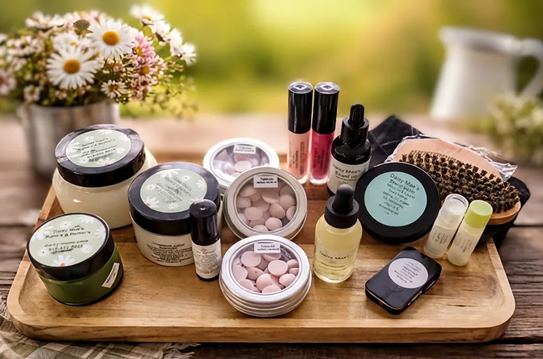 Daisy Mae's handcrafted body butters and skincare jars