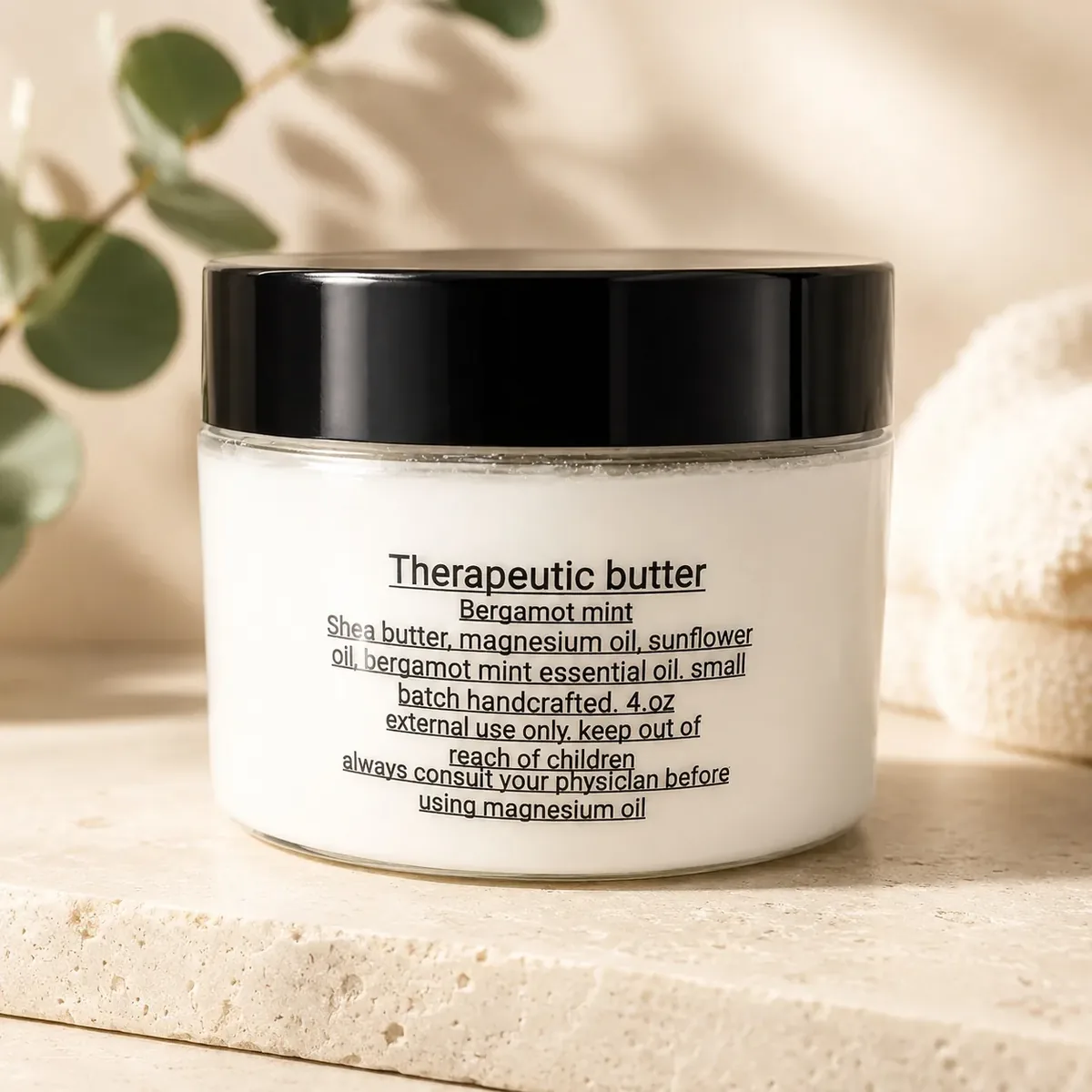 Small-batch whipped body butter texture